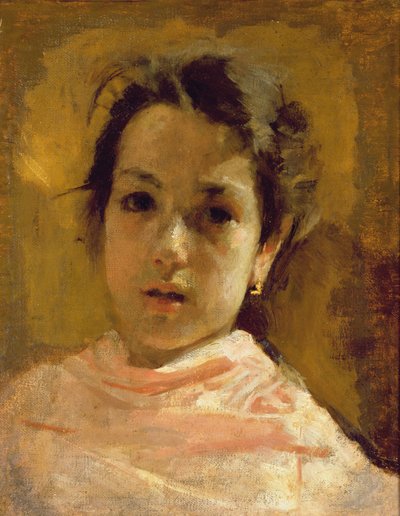 Portrait of a Young Girl by Antonio Mancini